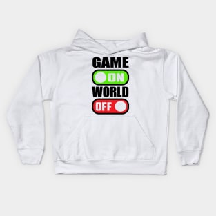 Game ON World OFF Kids Hoodie